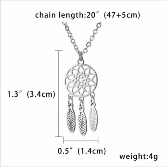Dream Catcher Dreamcatcher Steel Necklace NWT - Picture 3 of 3